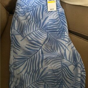 Vineyard Vines Blue Palm Print Swim Trunks